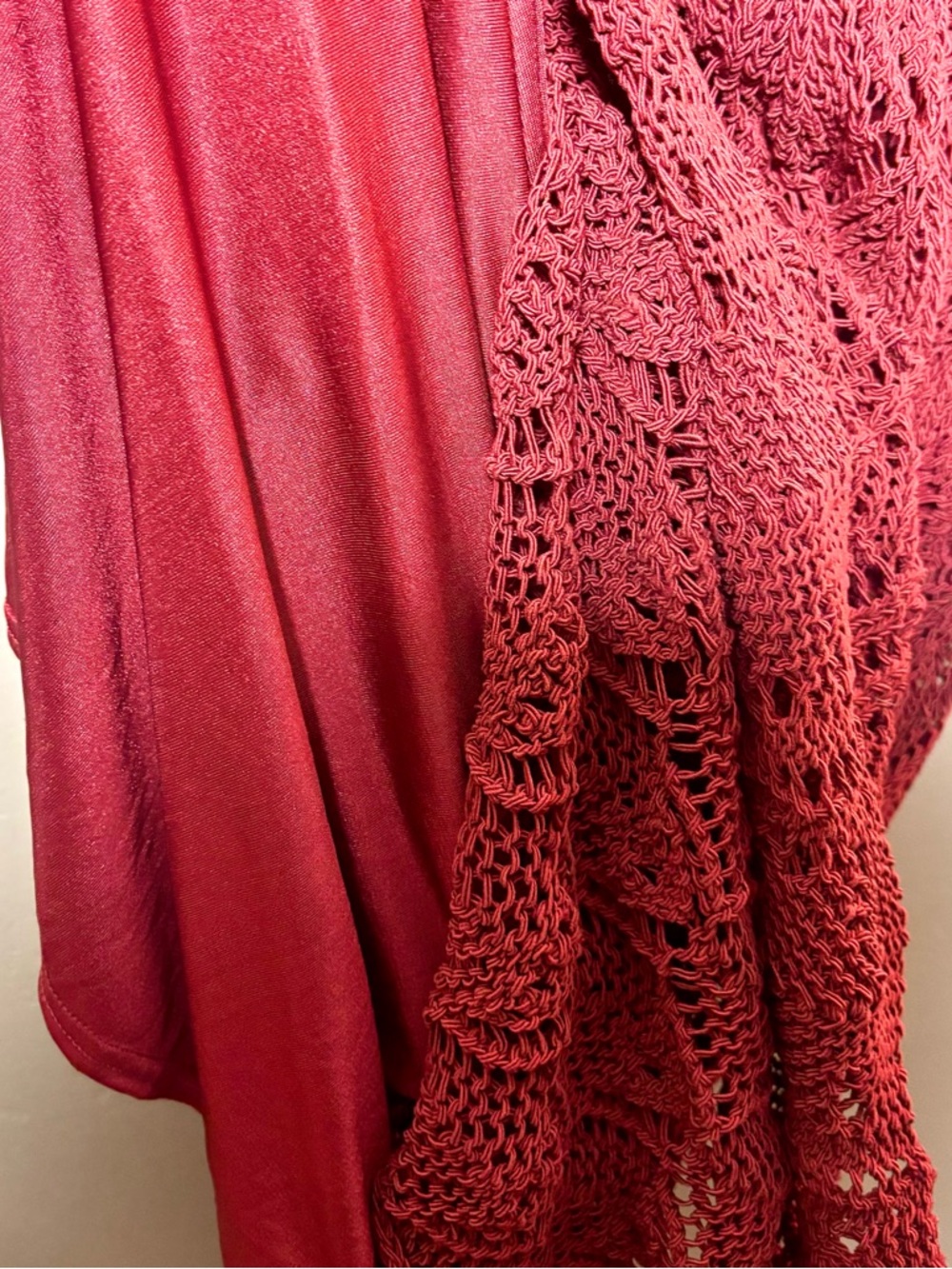 Zara Open Crochet Maxi Dress in Brick - Picture 7 of 13